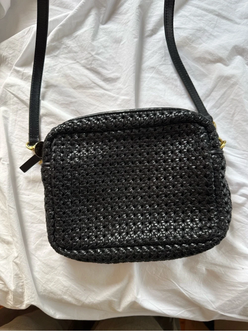 Black Woven Crossbody Bag - Clare V - Picture 2 of 8
